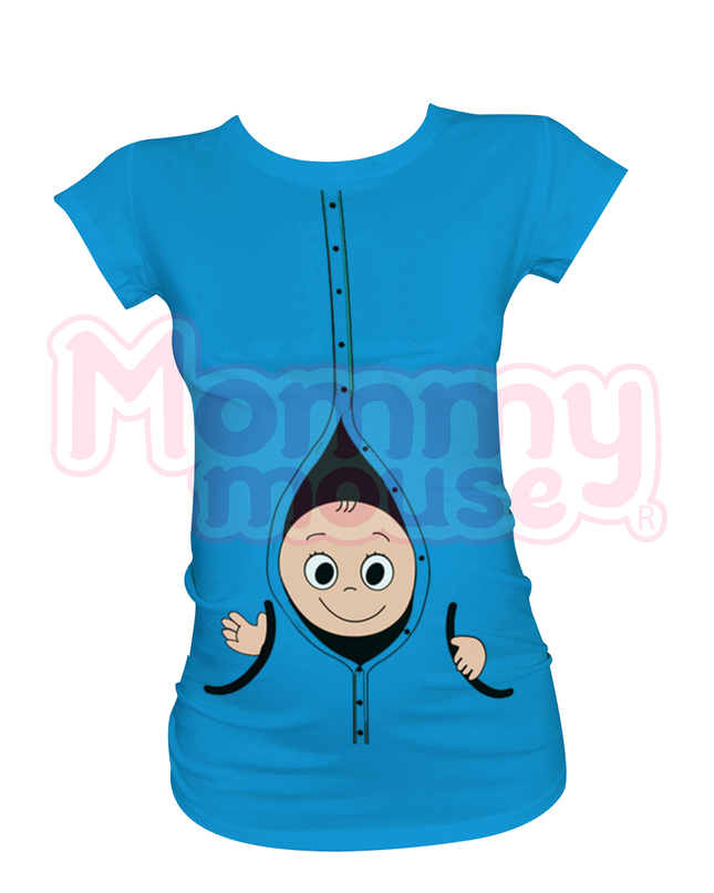 Blusa Maternidad Básica Manga corta.  Botonazo.