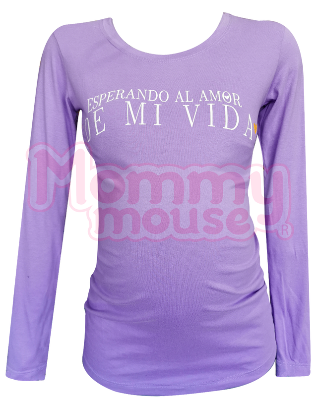Blusa Maternidad Básica Manga Larga. Esperando al amor de mi vida