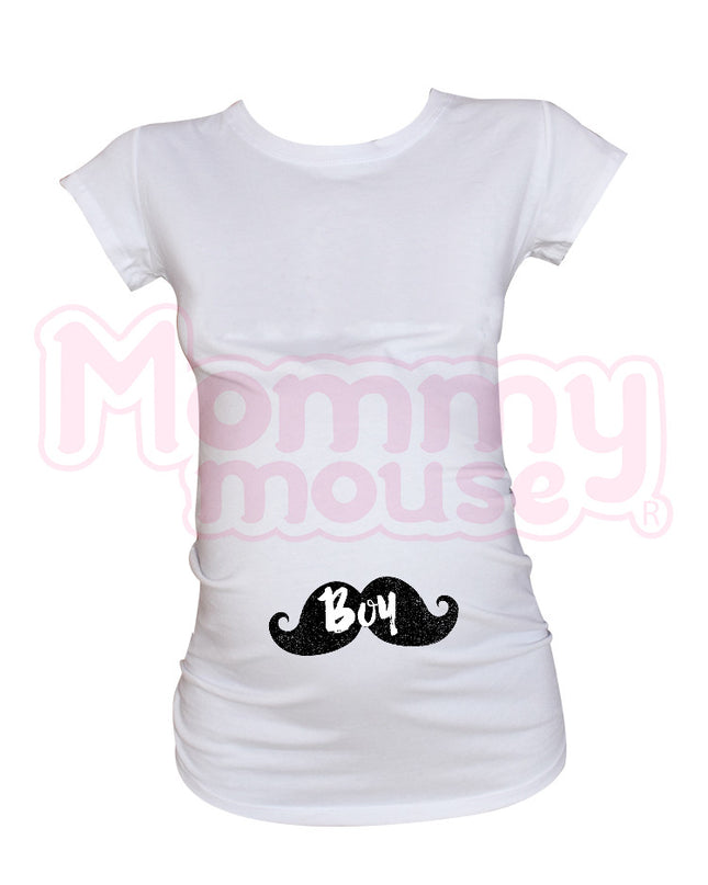 Blusa Maternidad Básica Manga corta. . Bigote boy