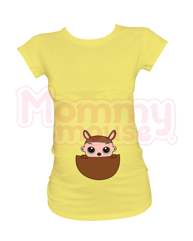 Blusa Maternidad Manga corta. Baby Canguro.