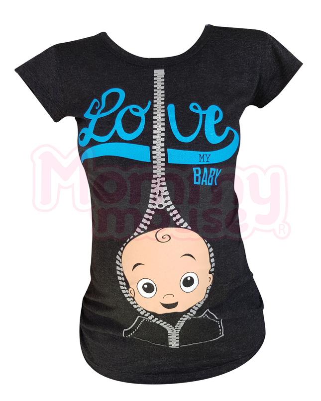Blusa Maternidad Básica Manga corta. Love my baby niño.
