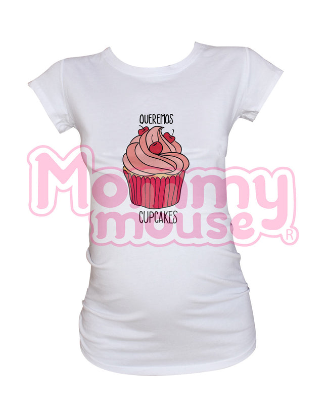 Blusa Maternidad Básica Manga corta. Cupcakes