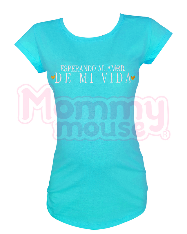 Blusa Maternidad Básica Manga corta. Esperando al amor de mi vida