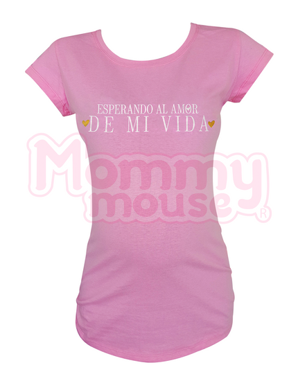 Blusa Maternidad Básica Manga corta. Esperando al amor de mi vida