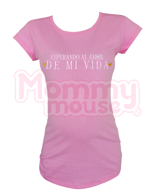 Blusa Maternidad Básica Manga corta. Esperando al amor de mi vida