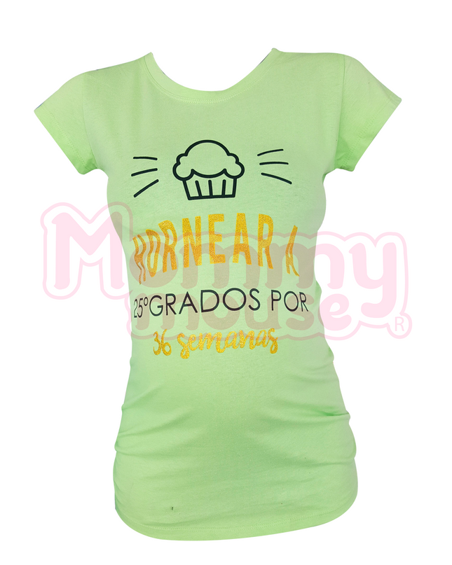 Blusa Maternidad Básica Manga corta. Hornear a 25 Grados