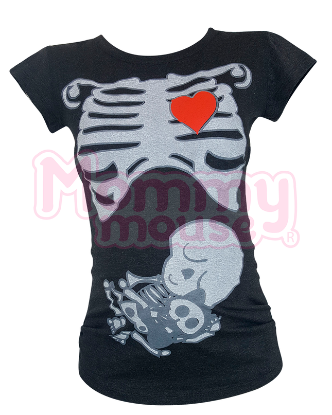 Blusa Maternidad Básica Manga corta.  Huesos Oso.