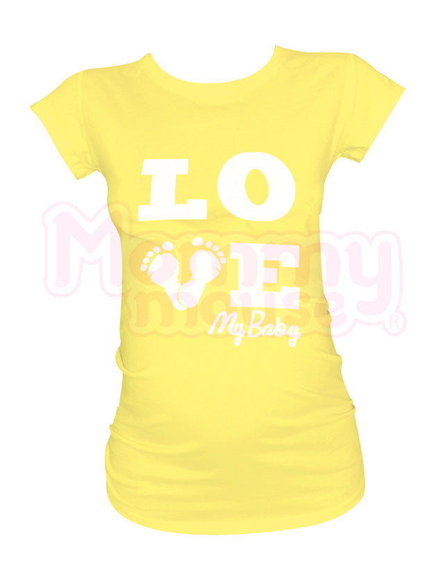 Blusa Maternidad Básica Manga corta. Piesitos baby