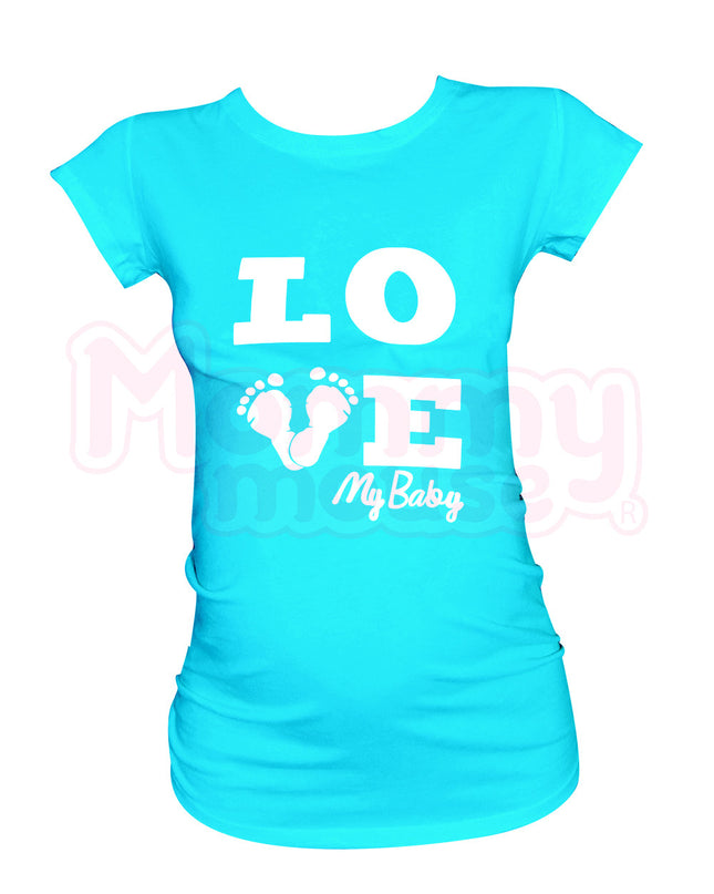 Blusa Maternidad Básica Manga corta. Piesitos baby