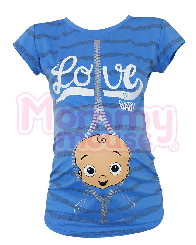 Blusa Maternidad Básica Manga corta. Love my baby niño.