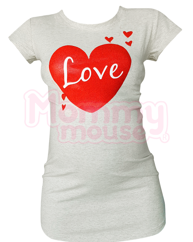 Blusa Maternidad Básica Manga corta. Corazón Love