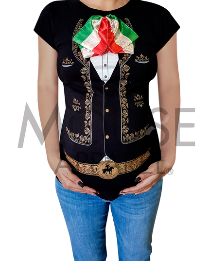 Blusa Maternidad. Mariachi real tricolor
