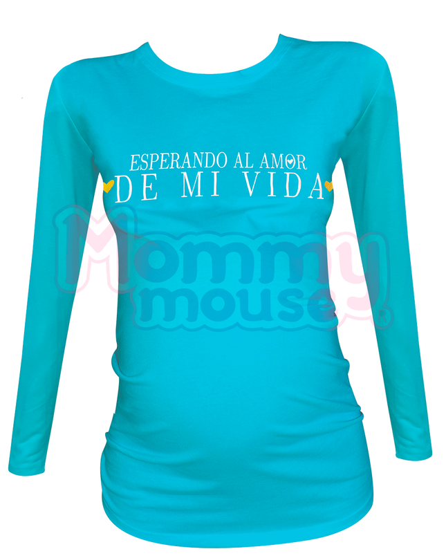 Blusa Maternidad Básica Manga Larga. Esperando al amor de mi vida