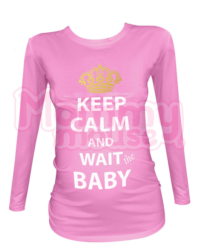 Blusa Maternidad Básica Manga Larga.  Keep calm