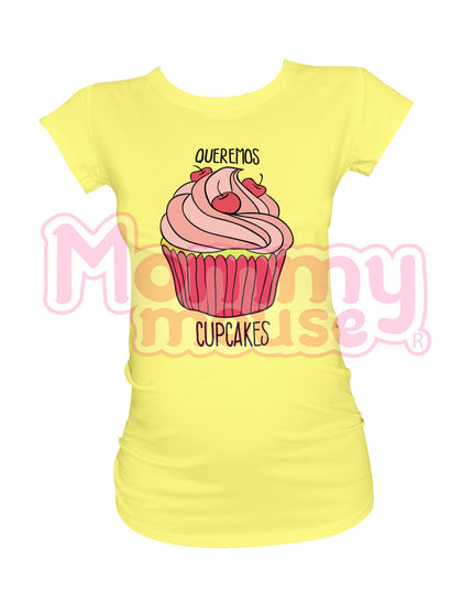 Blusa Maternidad Básica Manga corta. Cupcakes