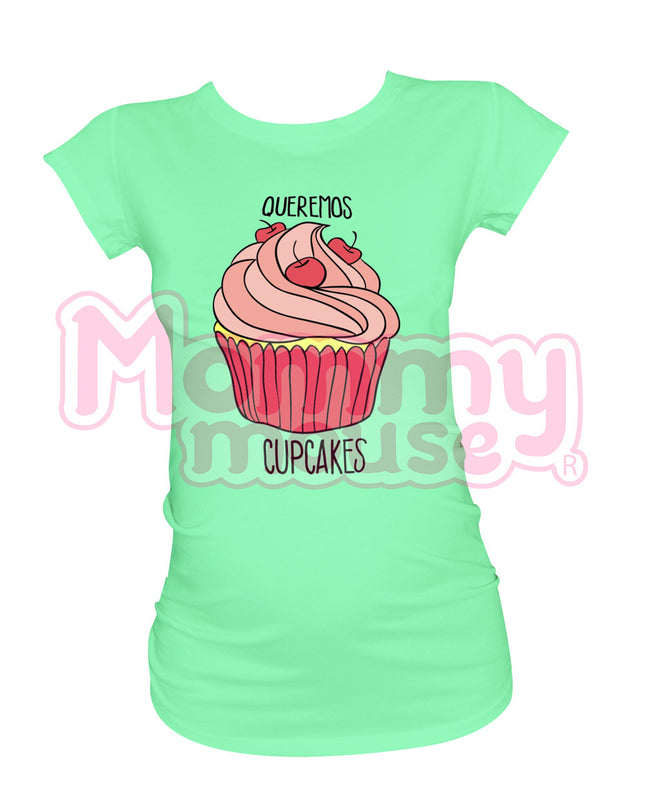 Blusa Maternidad Básica Manga corta. Cupcakes