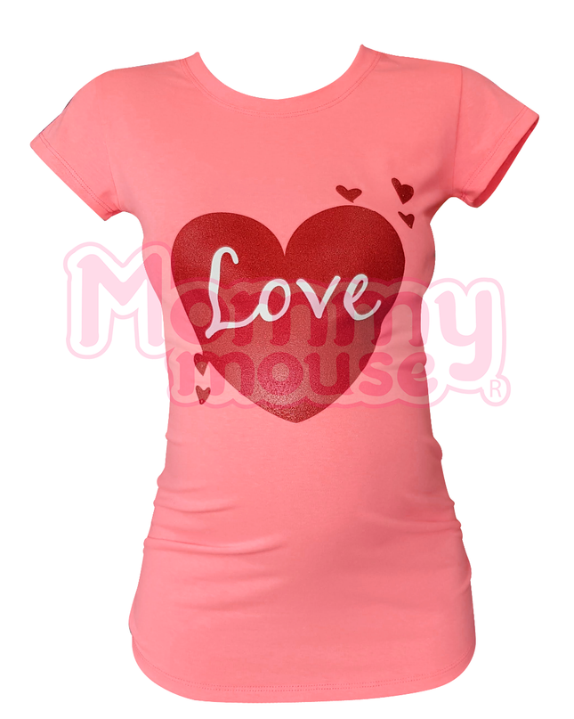 Blusa Maternidad Básica Manga corta. Corazón Love