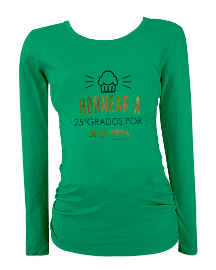 Blusa Maternidad Básica Manga Larga.  Hornear a 25°