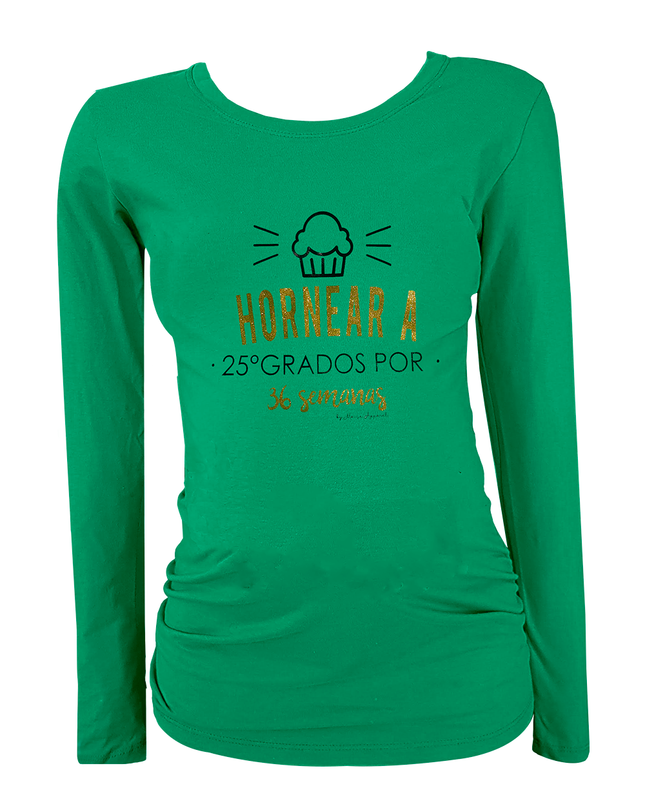 Blusa Maternidad Básica Manga Larga.  Hornear a 25°