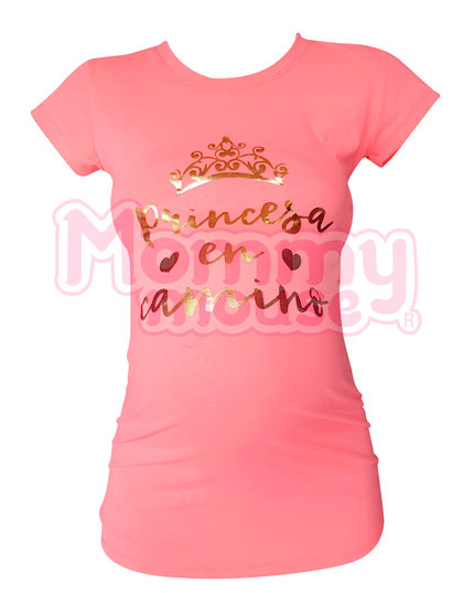 Blusa Maternidad Básica Manga corta. Princesa en camino