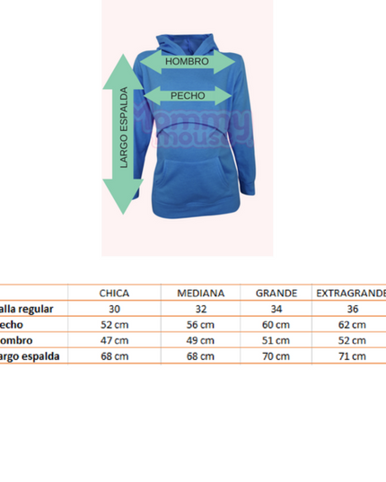 Sudadera Polar capucha Maternidad-lactancia. Azul