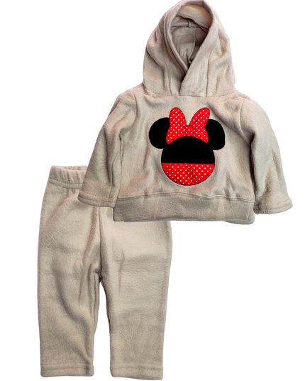 Conjunto Polar café - Minnie Orejas Moño