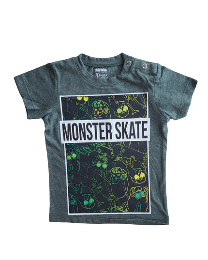 Playera kids niño. Monster Skate