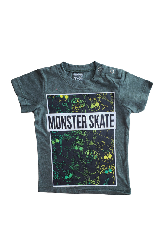 Playera kids niño. Monster Skate