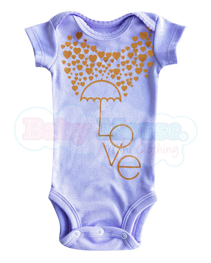 Pañalero Glitter Manga corta niña . Lluvia de amor
