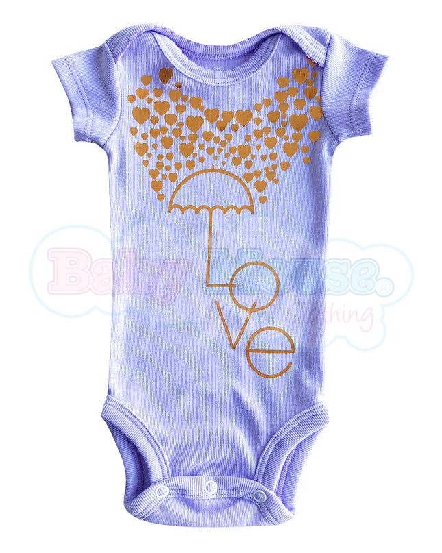 Pañalero Glitter Manga corta niña . Lluvia de amor