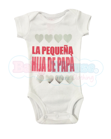 Pañalero Manga Corta Niña. Pequeña hija de papá