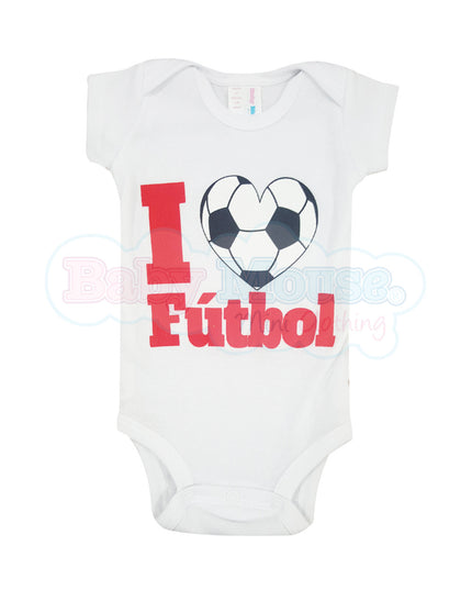 Pañalero Manga Corta unisex . I love Fútbol