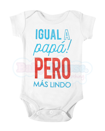 Pañalero Manga Corta Niño. Igual a papá