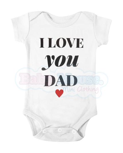 Pañalero Manga Corta Niño. I love you Dad