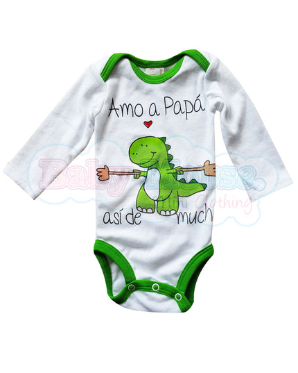 Pañalero Manga Larga . Amo a papá así de mucho
