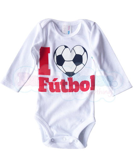 Pañalero Manga Larga . I love Futbol