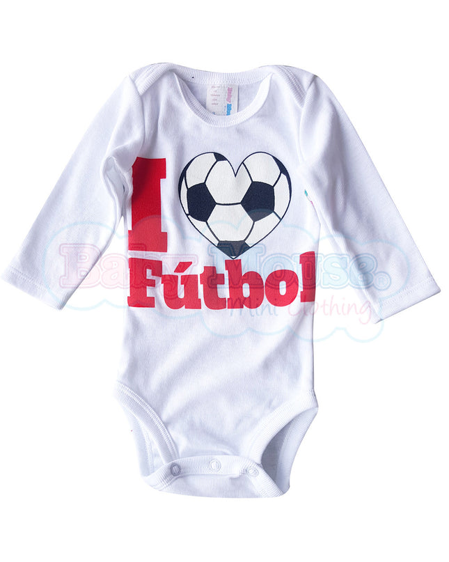 Pañalero Manga Larga . I love Futbol