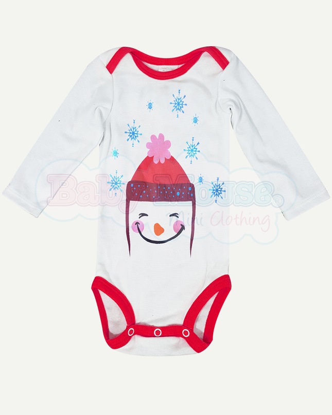 Pañalero Manga Larga Unisex. Muñequito de nieve