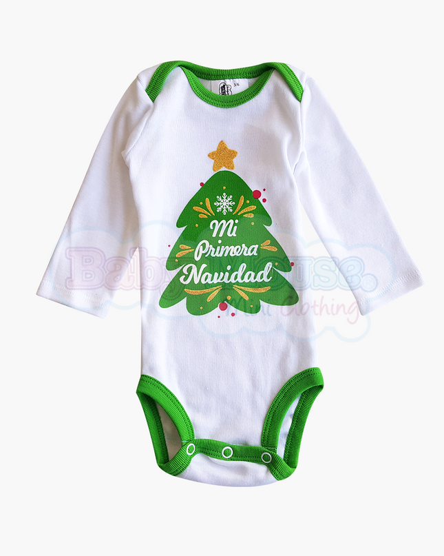 Pañalero Manga Larga Unisex. Mi primer Navidad
