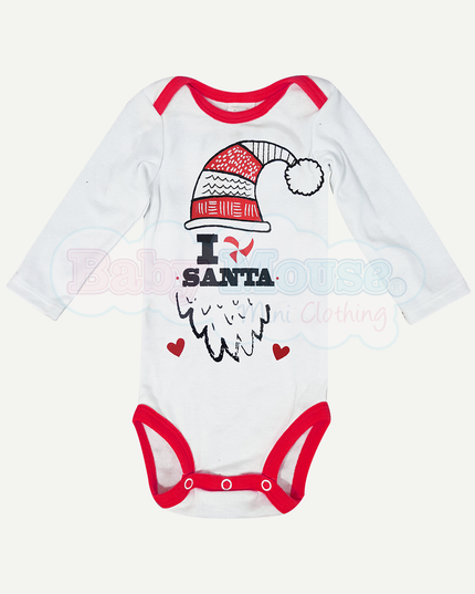 Pañalero Manga Larga Unisex. I love Santa