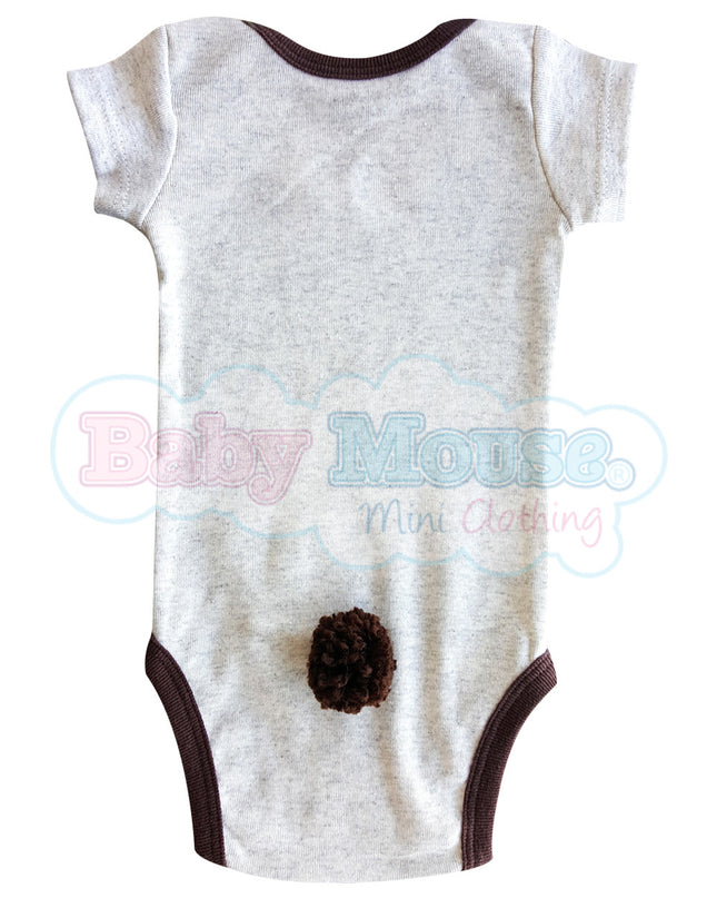 Pañalero Manga Corta Unisex. Oso pompón