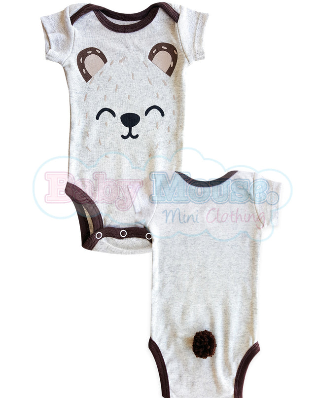 Pañalero Manga Corta Unisex. Oso pompón