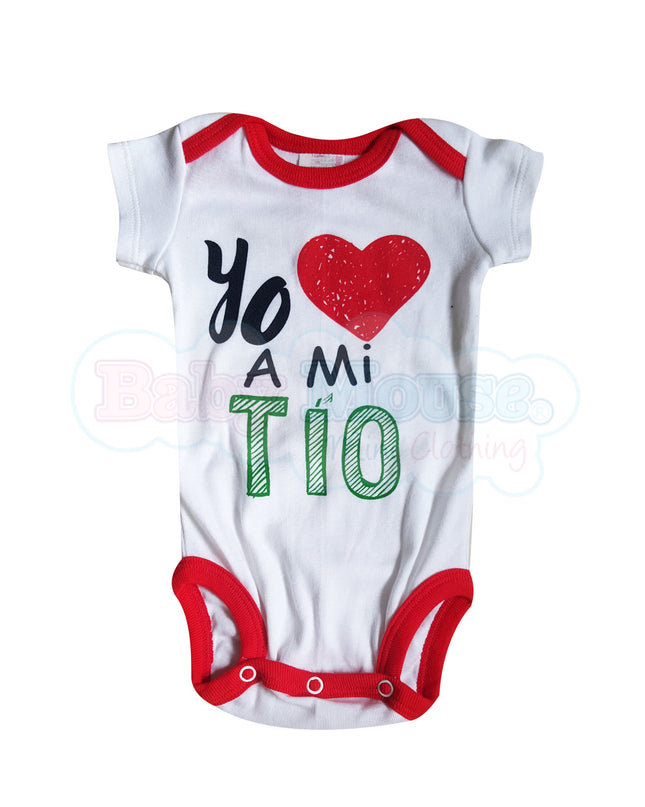 Pañalero Manga Corta unisex . Yo amo a mi tío