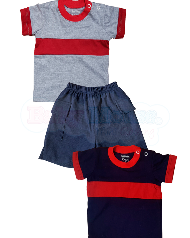 Set 3 Pzas - Short y Playeritas combinación