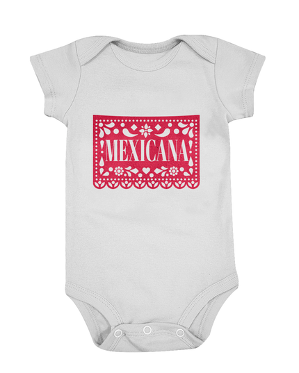 Pañalero manga corta niña. Mexicana papel