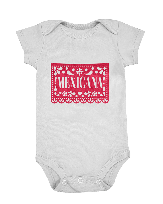 Pañalero manga corta niña. Mexicana papel