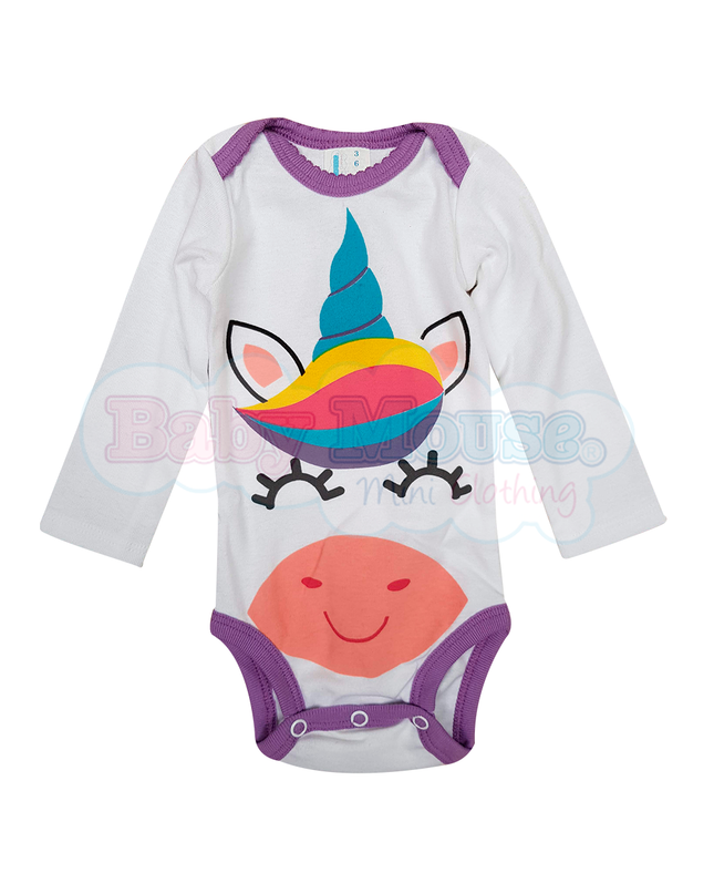Pañalero Manga Larga . Unicornio pompón
