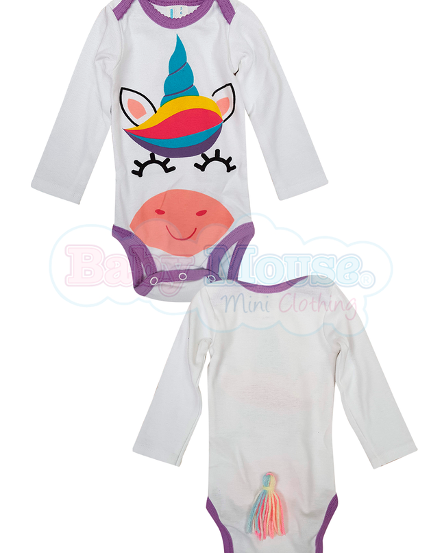 Pañalero Manga Larga . Unicornio pompón