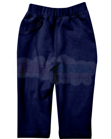 Pantalón kids 3 a 10 años. Terry Azul Marino