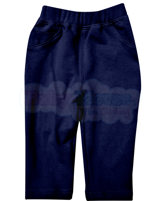 Pantalón kids 3 a 10 años. Terry Azul Marino